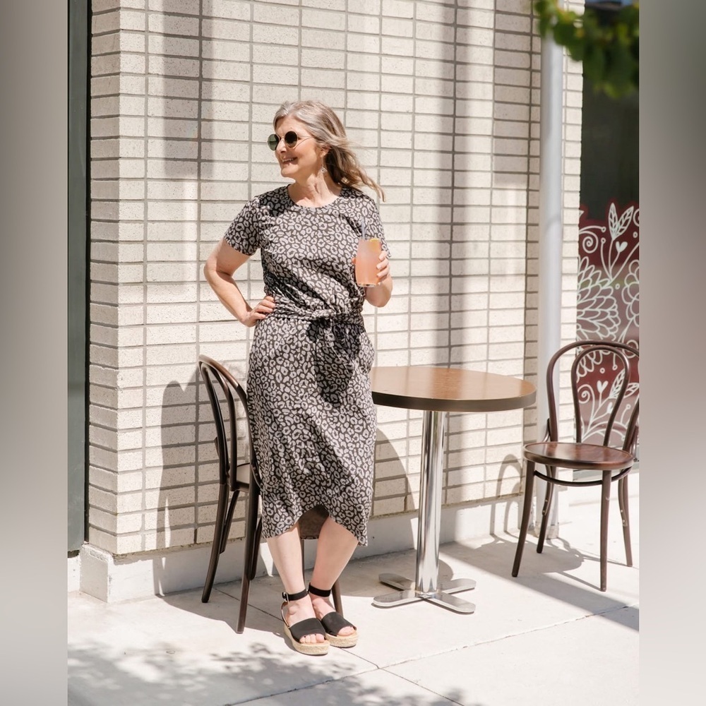 SMASH & TESS - Rebecca Wrap Dress in Lola Leopard. Made in 🇨🇦